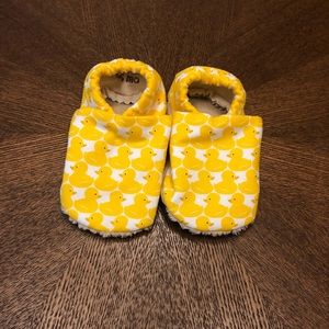Rubber ducky baby shoes